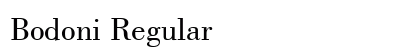 Bodoni Regular font free download