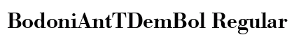 BodoniAntTDemBol Regular Font Preview