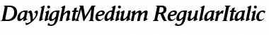 DaylightMedium RegularItalic Font