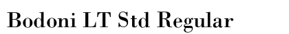 Bodoni LT Std Regular preview Bodoni LT Std Regular preview