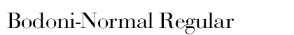 Bodoni-Normal Regular Preview