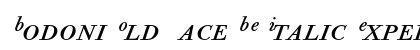 Bodoni Old Face BE Italic Expert font free download