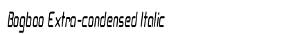 Bogboo Extra-condensed Italic Preview