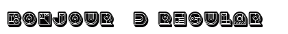 Bonjour 3D Regular font free download