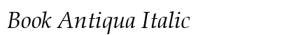 Book Antiqua Italic font free download
