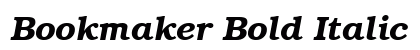 Bookmaker Bold Italic preview Bookmaker Bold Italic preview