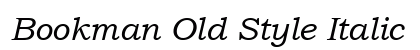 Bookman Old Style Italic Preview