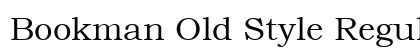 Bookman Old Style Regular font free download