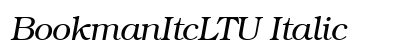BookmanItcLTU Italic Preview