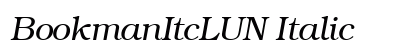 BookmanItcLUN Italic Preview