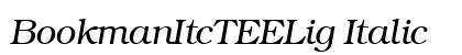 BookmanItcTEELig Italic font free download