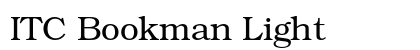ITC Bookman Light font free download