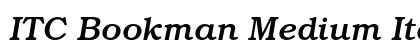 ITC Bookman Medium Italic font free download