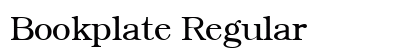 Bookplate Regular Font Preview