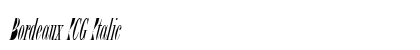 Bordeaux ICG Italic Font Preview