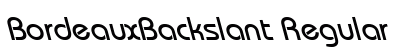 BordeauxBackslant Regular Font BordeauxBackslant Regular Font Preview