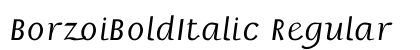 BorzoiBoldItalic Regular Font Preview