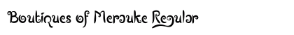 Boutiques of Merauke Regular font free download