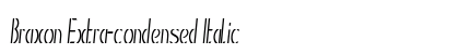 Braxon Extra-condensed Italic font free download