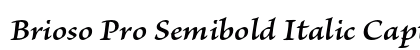 Brioso Pro Semibold Italic Caption Preview