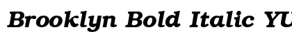 Brooklyn Bold Italic YU Regular Font Preview
