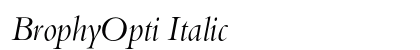 BrophyOpti Italic font free download