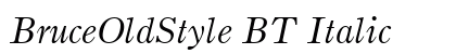 BruceOldStyle BT Italic Preview