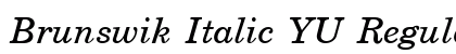 Brunswik Italic YU Regular font free download