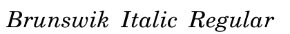 Brunswik Italic Regular font free download