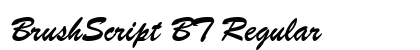 BrushScript BT Regular font free download
