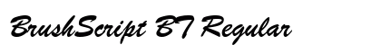 BrushScript BT Regular Preview