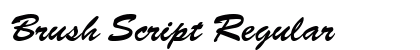 Brush Script Regular Preview
