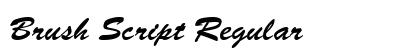 Brush Script Regular Preview