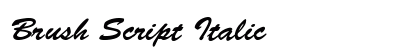 Brush Script Italic font free download