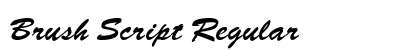 Brush Script Regular Preview