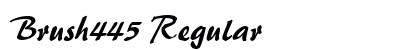 Brush445 Regular font free download