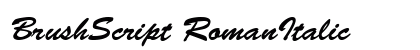BrushScript RomanItalic preview