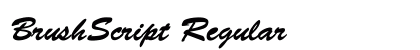 BrushScript Regular Preview