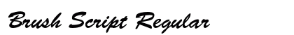Brush Script Regular Preview