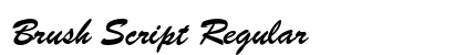 Brush Script Regular Preview