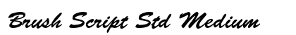 Brush Script Std Medium Font Brush Script Std Medium Font Preview