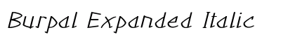 Burpal Expanded Italic font free download