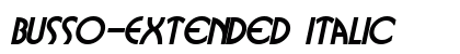 Busso-Extended Italic Font Preview Busso-Extended Italic Font Preview