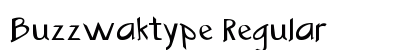 Buzzwaktype Regular Font Preview Buzzwaktype Regular Font Preview