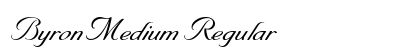Byron Medium Regular font free download