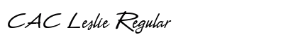 CAC Leslie Regular Font Preview