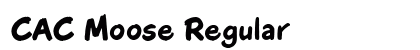 CAC Moose Regular Font Preview