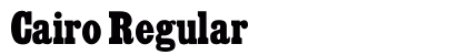 Cairo Regular font free download
