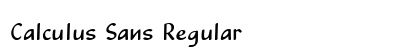 Calculus Sans Regular Font Preview