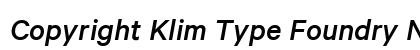 Copyright Klim Type Foundry Not Licensed for Desktop Use Preview